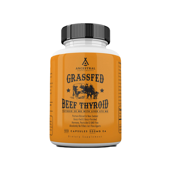 100% Grass-Fed Beef Thyroid Capsules