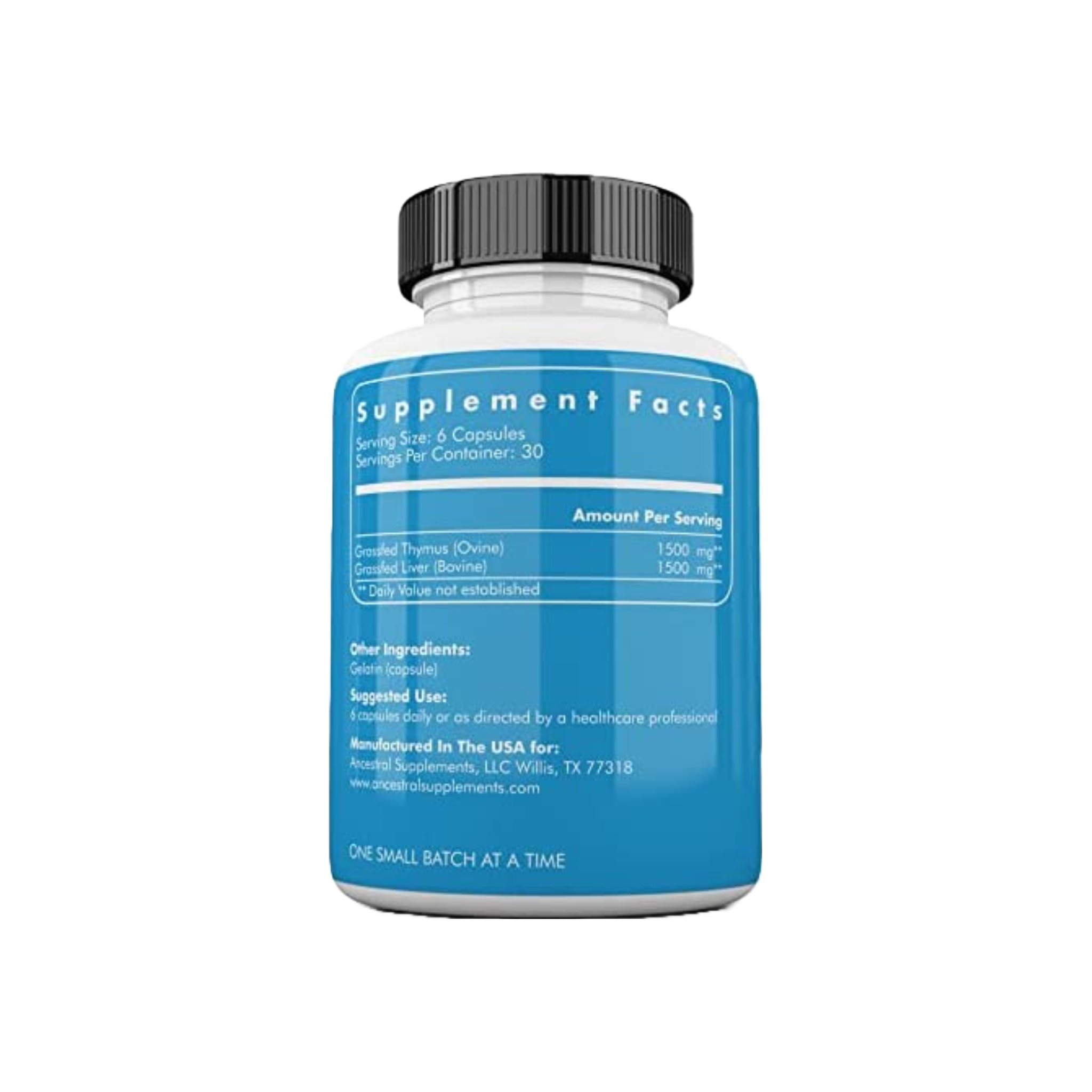 100 Grass Fed Beef Thymus Capsules Sparrow Health & Performance